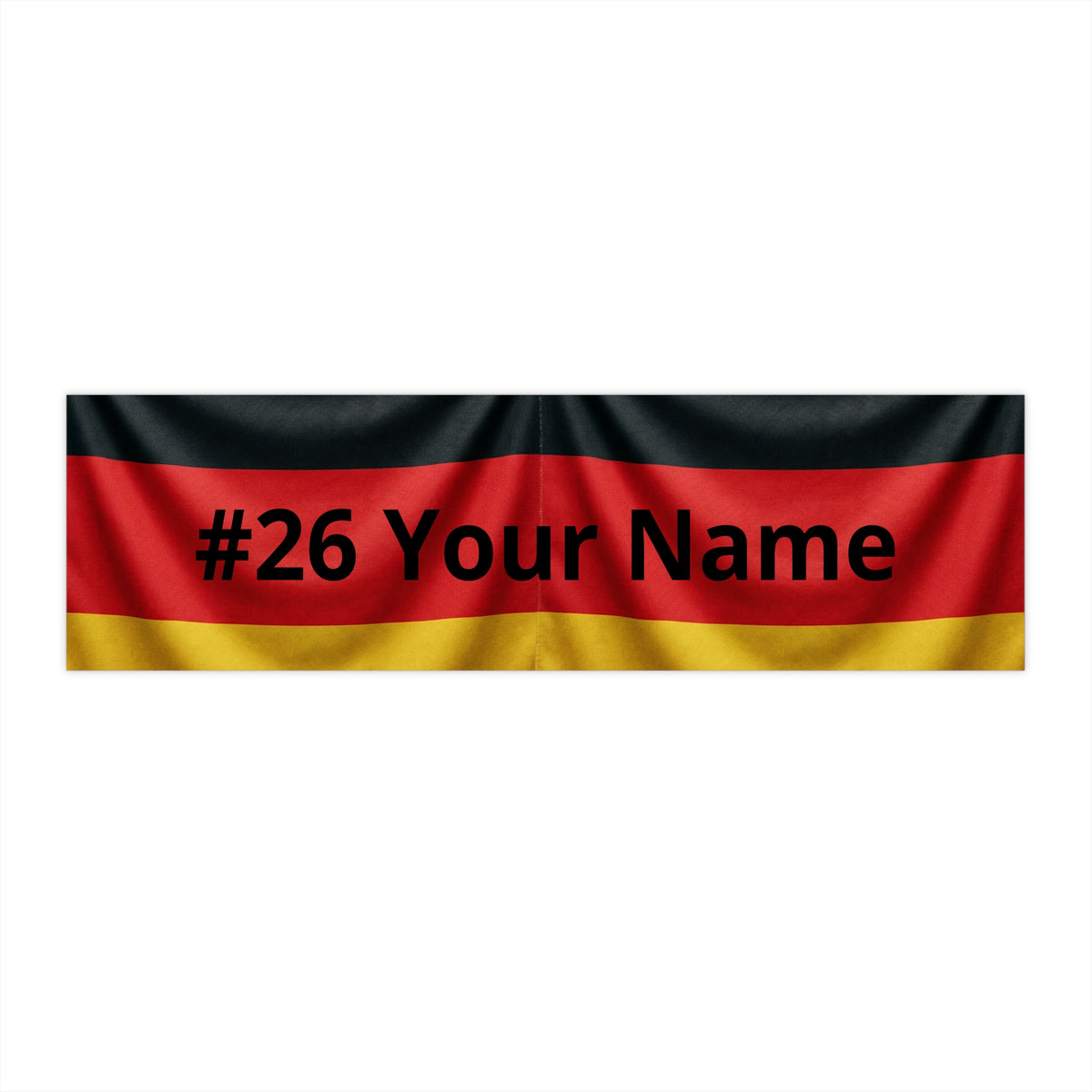 Personalized Germany Flag Bumper Sticker — Custom "#26 Your Name" Car Decal